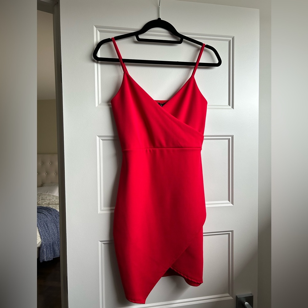 Misguided red dress